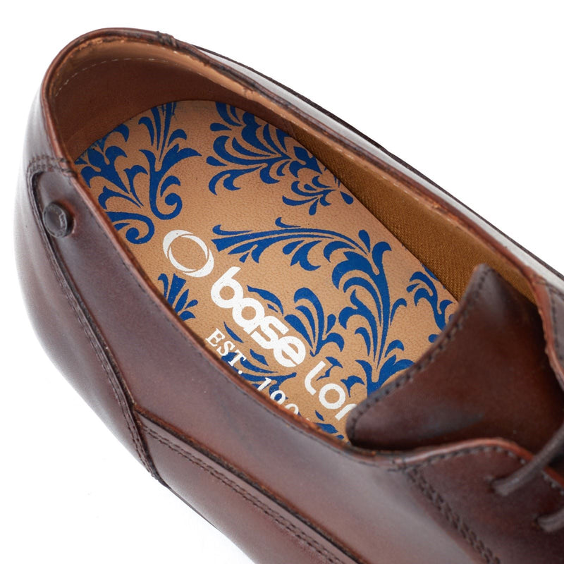 Base London Angelo Leder Herrenschuhe In Braun/Schwarz Oxford Stil