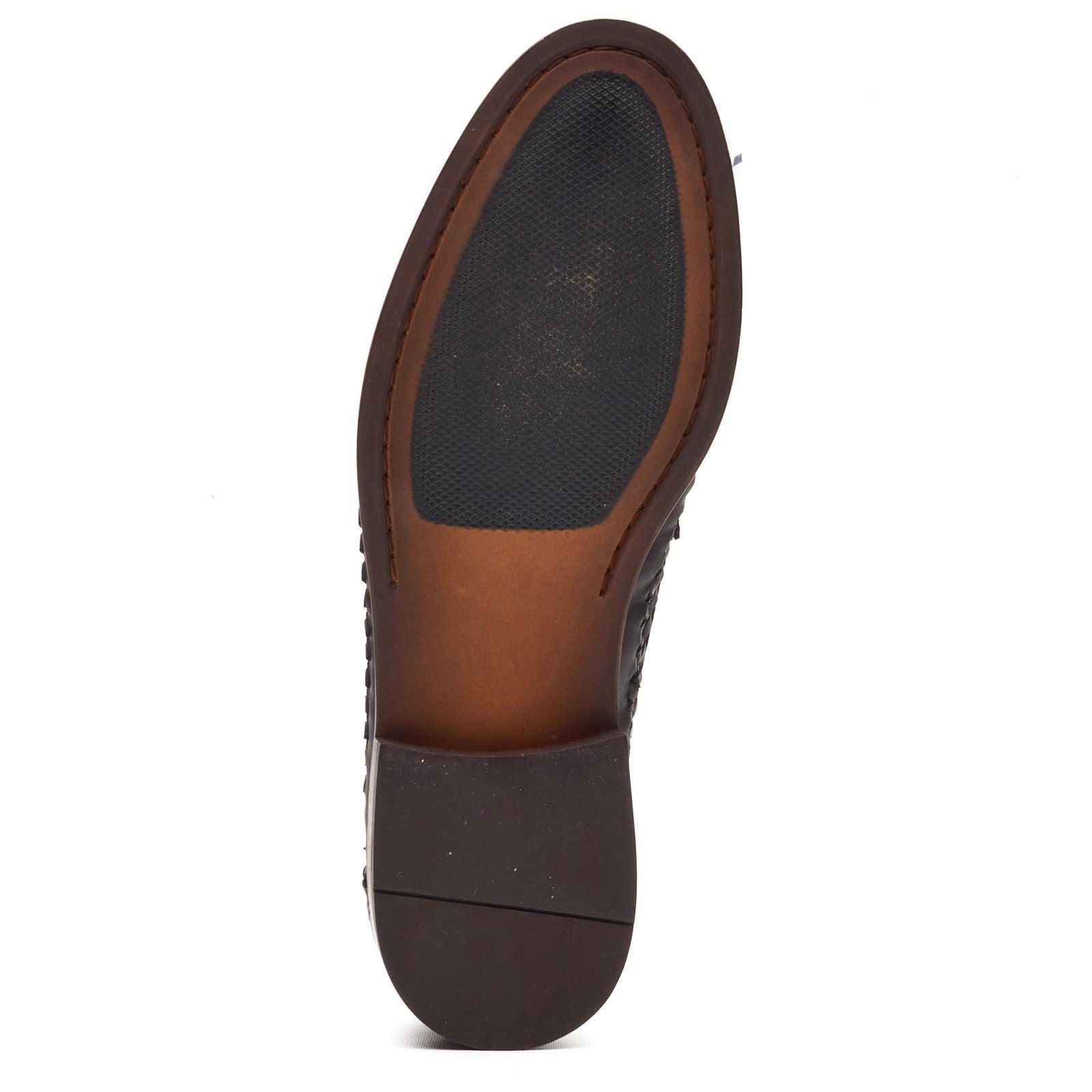 Base London Bracken Loafer Leder Herren Marineblaue Slipper