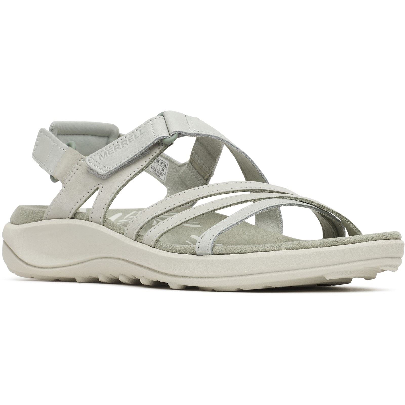 Merrell Harbor Backstrap Leder Damen Hellgrüne Sandalen