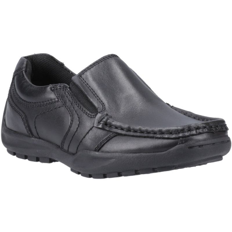 Hush Puppies Morgan Lederslipper In Schwarz Für Jungen