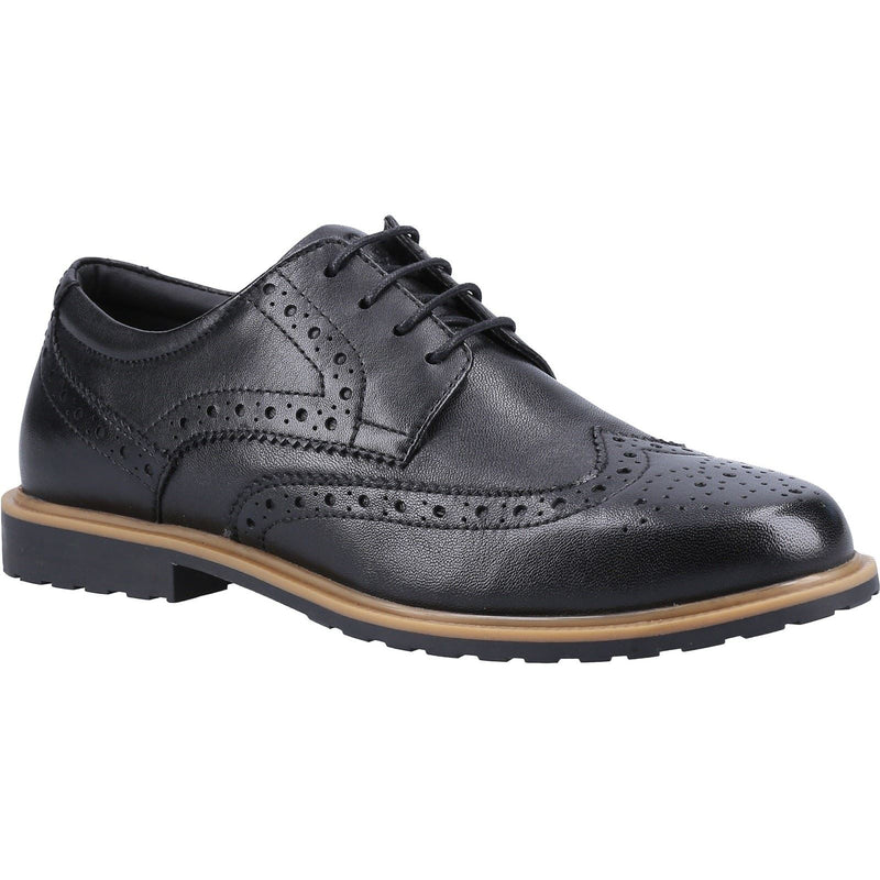 Hush Puppies Verity Leder Damen Schwarze Brogues Schuhe