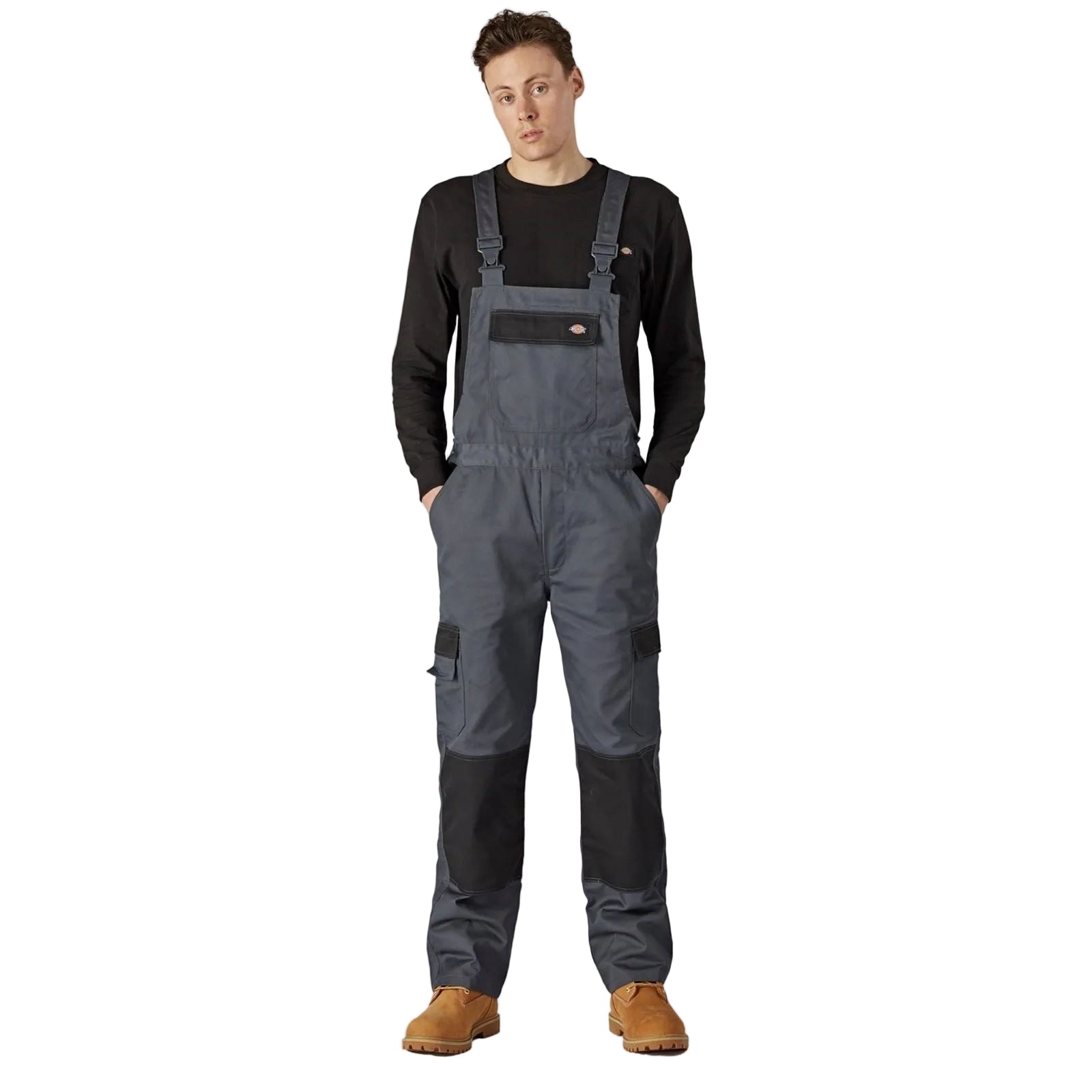 Dickies Everyday Bib and Brace Polyester Herren Grauer Arbeitsoverall