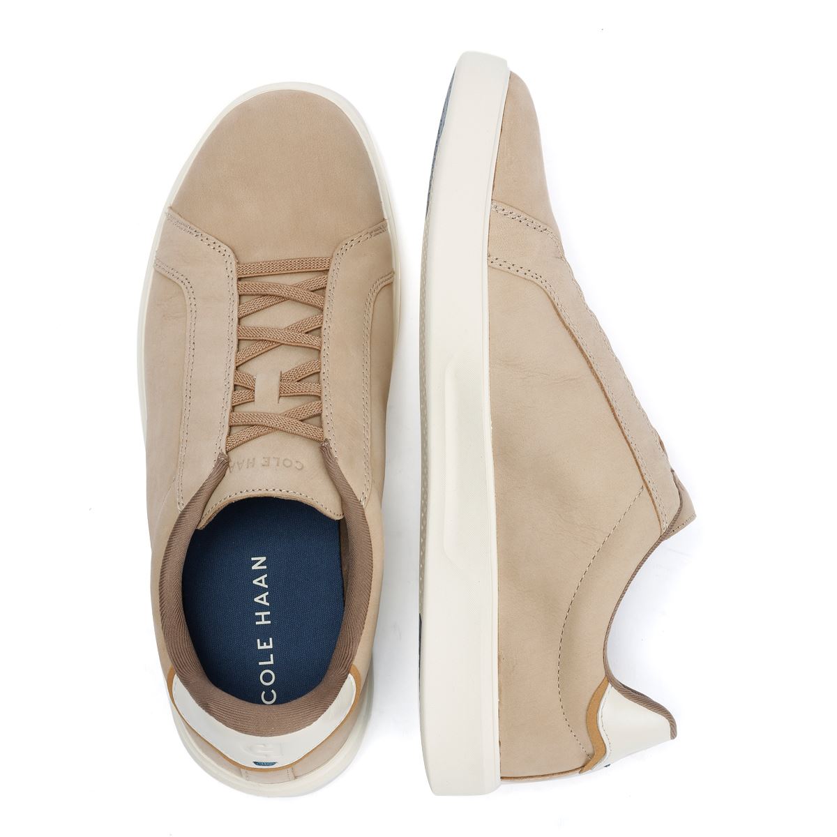 Cole Haan Grand Crosscourt Nubuk Herren Sneakers In Beige