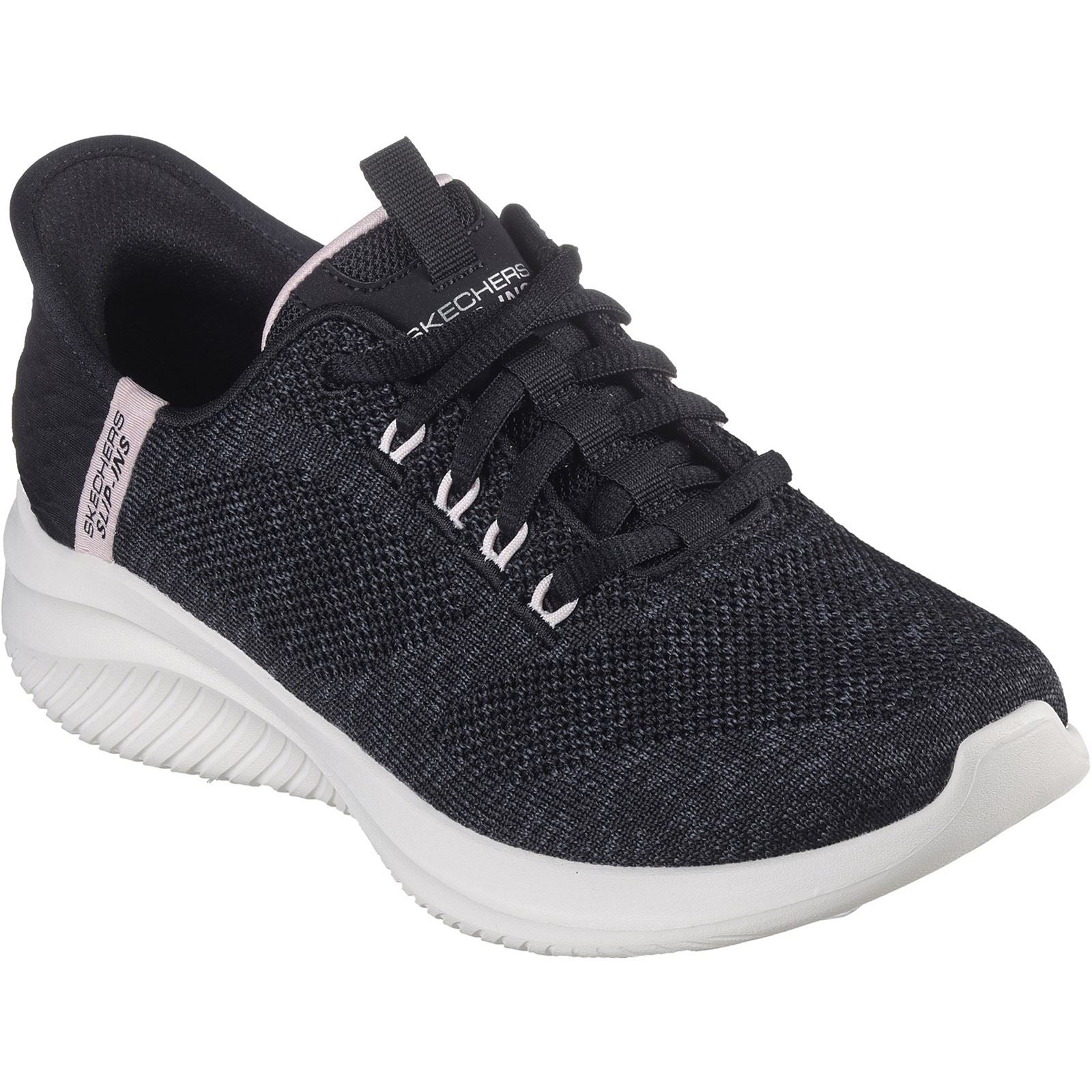 Skechers Ultra Flex 3.0 Easy Step Textile Damen Sneaker In Schwarz/Rosa