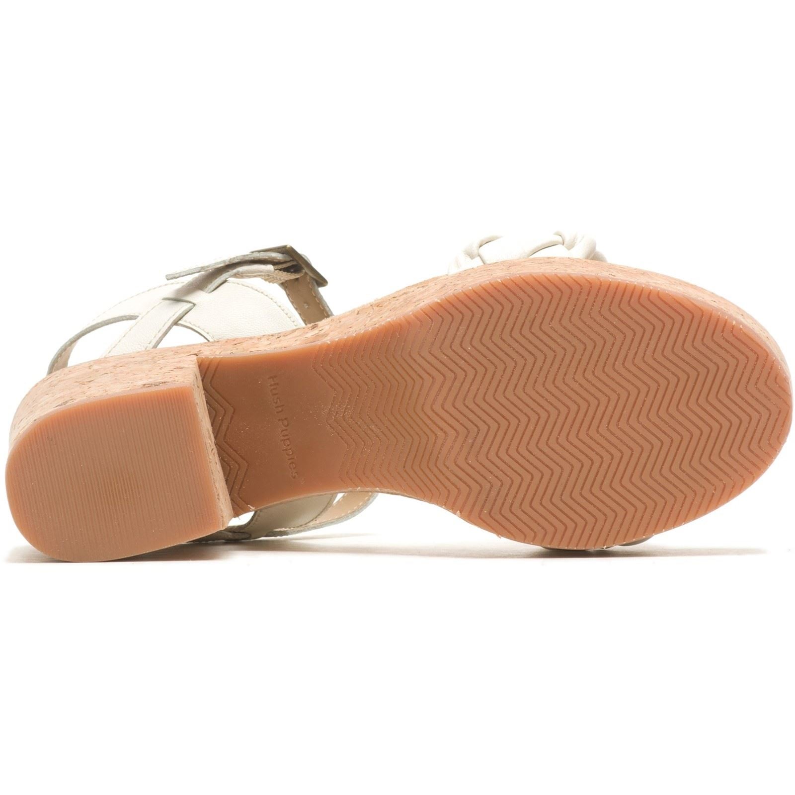 Hush Puppies Poppy Quarter Strap Damen Sandalen Aus Weißem Leder