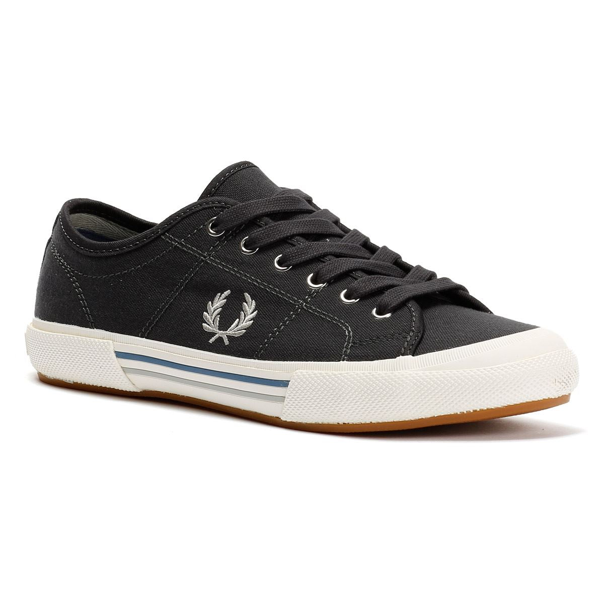 Fred Perry B708 Vintage Tennis Canvas Herren Graue Sneaker