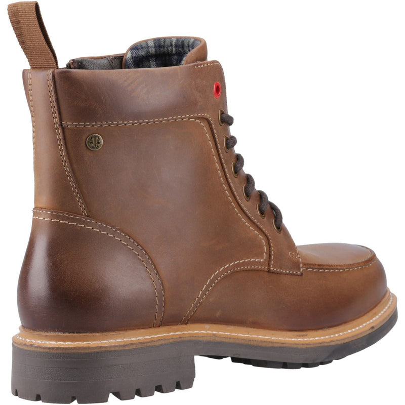 Hunter Shaws Leder Herren Dunkelbraune Ankle Boots