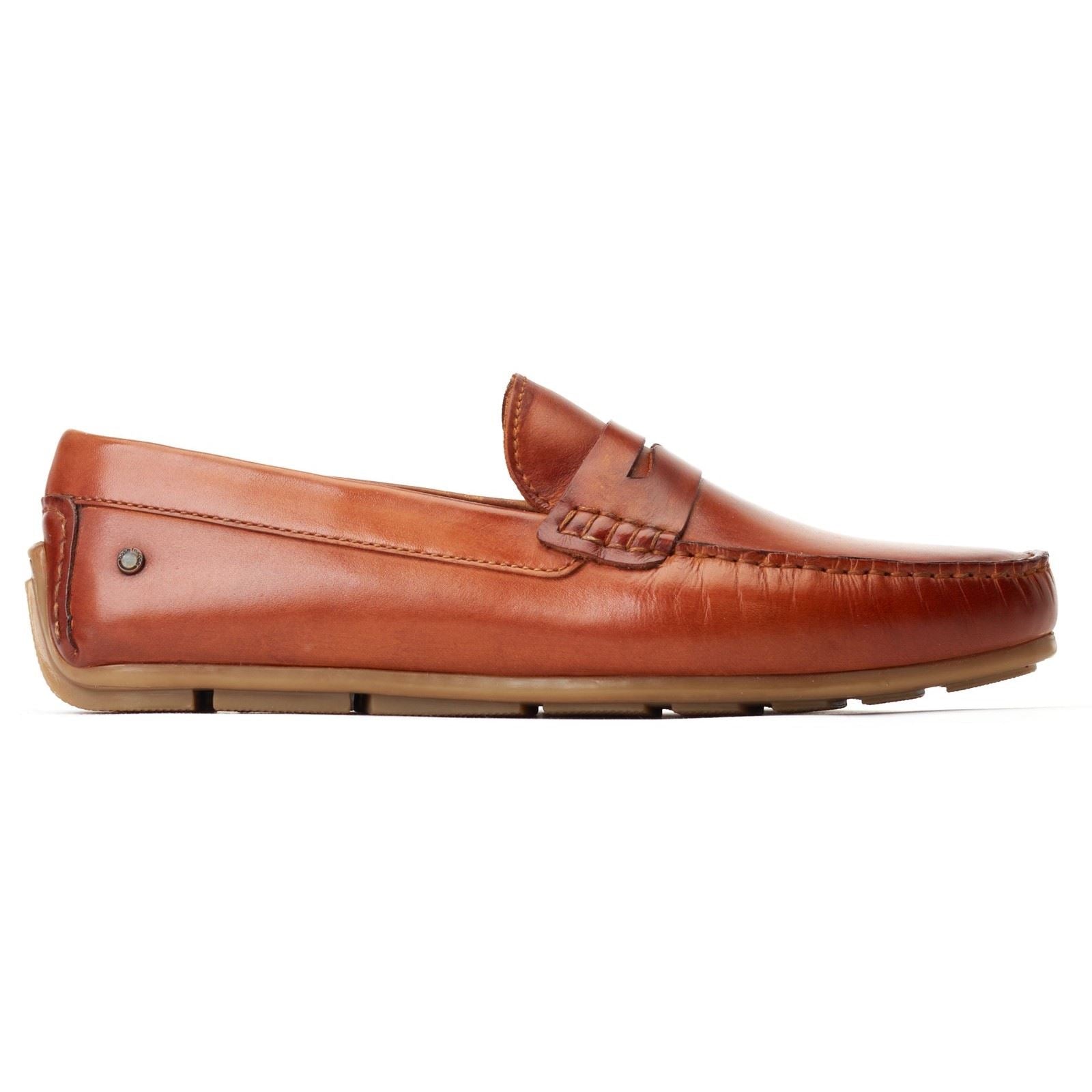 Base London Collins Driver Leder Herren Burnt Tan Loafer