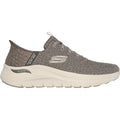 Skechers Arch Fit 2.0 Look Ahead Textile Herren Sneaker In Taupe