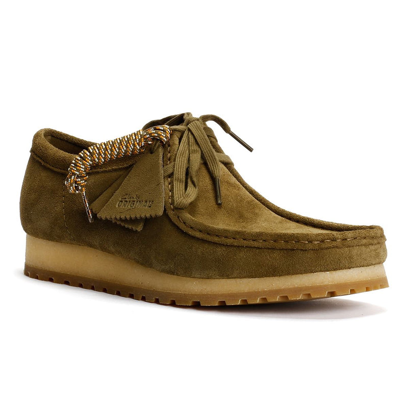Clarks Originals Wallabee RB Herren Wildleder Schnürschuhe In Grün