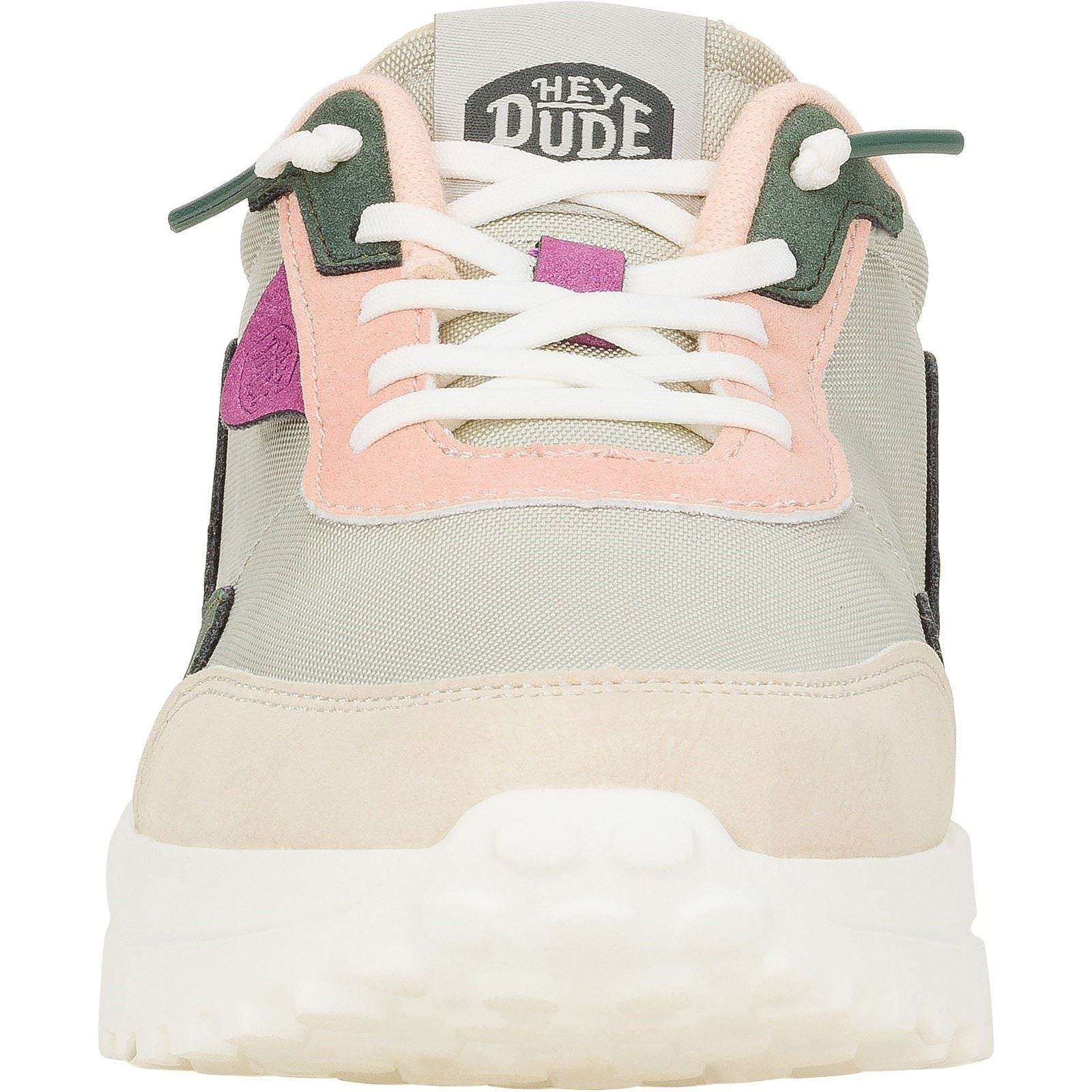 HEYDUDE Hayden Colorblock Polyester Damen Sneakers In Staubigem Olivgrün/Multifarben