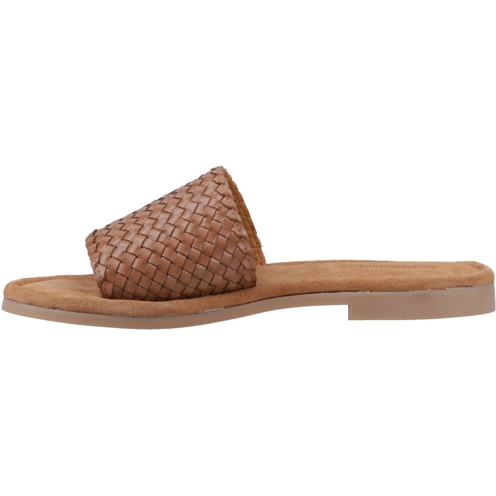 Hush Puppies Hetty Slide Leder Damen Tan Fit Sandalen