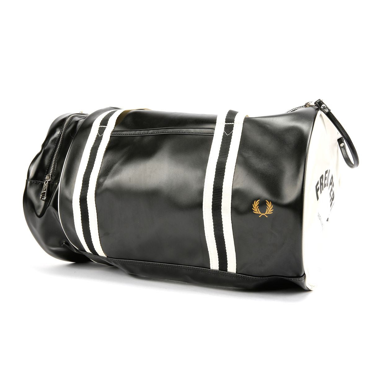 Fred Perry Classic Barrel Synthetik Schwarz/Ecru Crossbody-Tasche