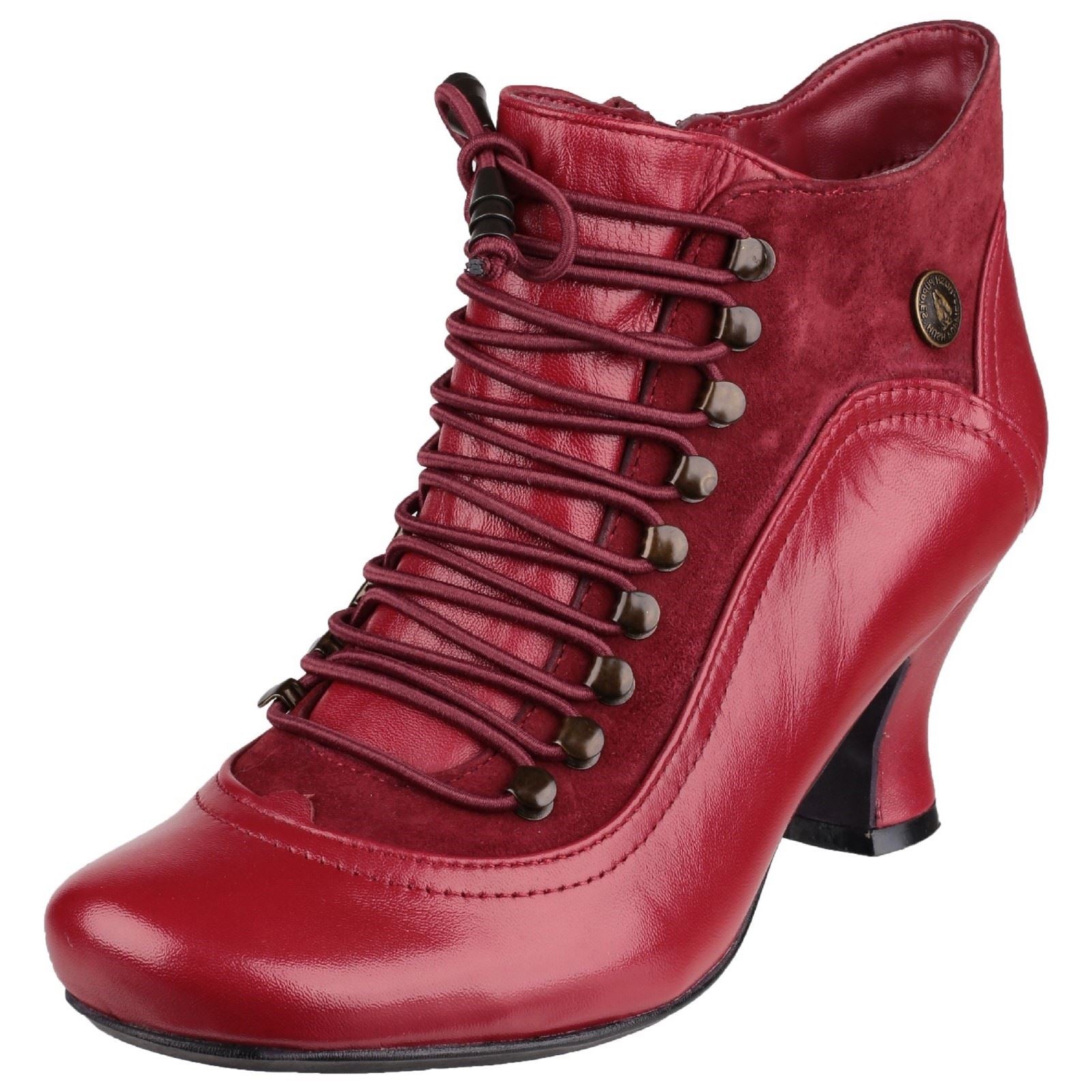 Hush Puppies Vivianna Leder Damenstiefel In Rot