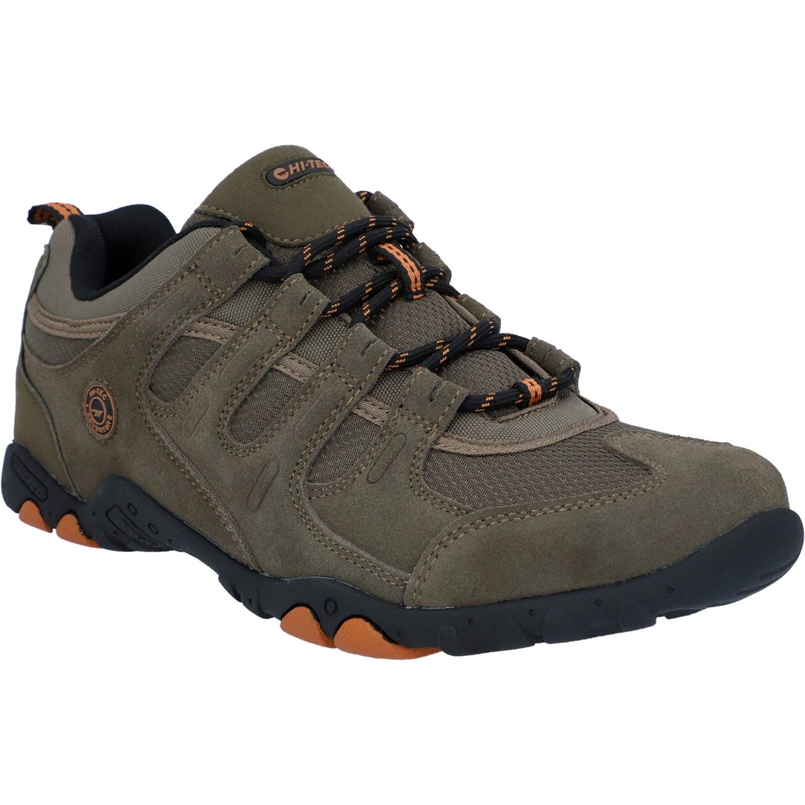 Hi-Tec Quadra II Herren Wildlederwanderschuhe in Taupe/Bruntorangefarben