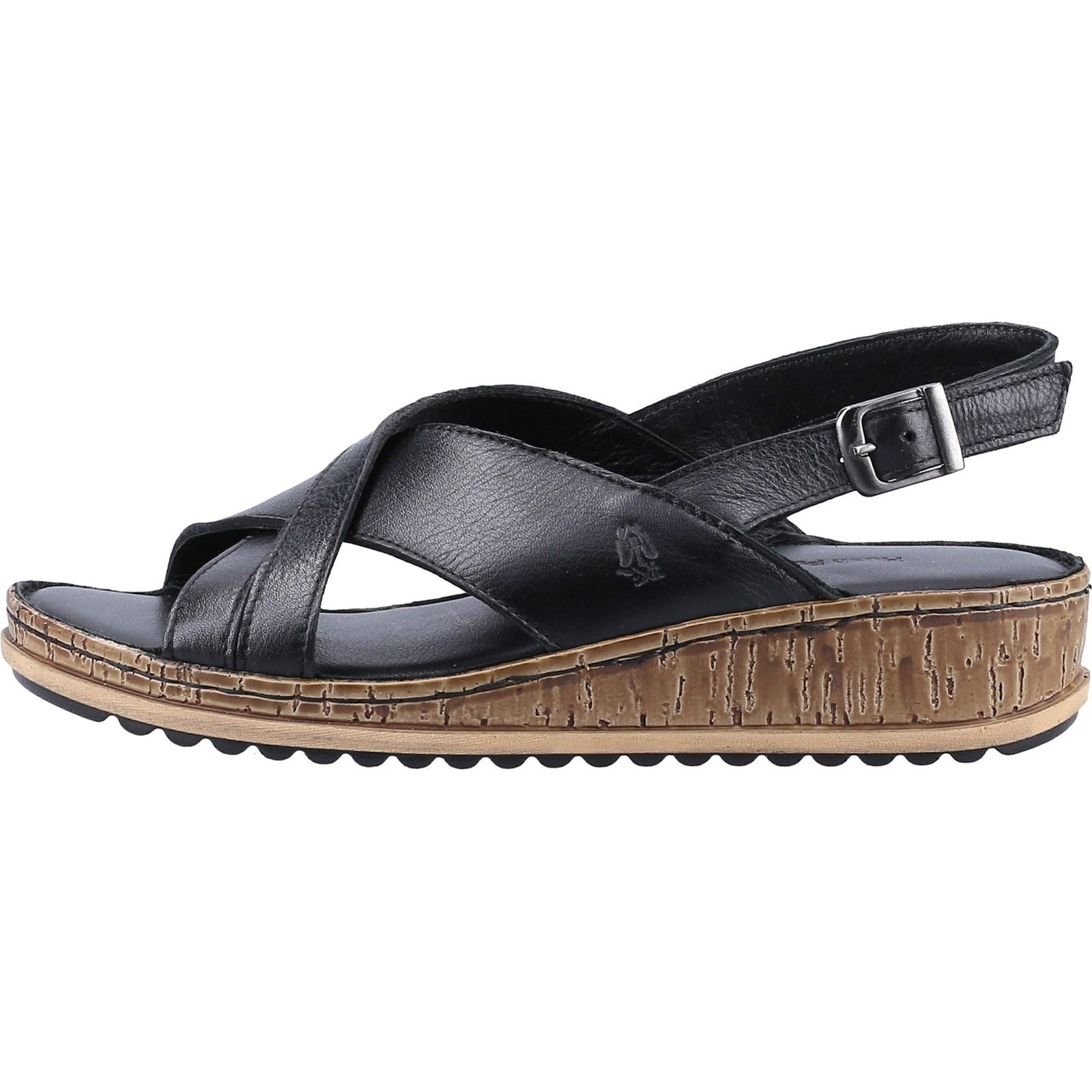 Hush Puppies Elena Damen Keilabsatzschuhe Aus Schwarzem Leder