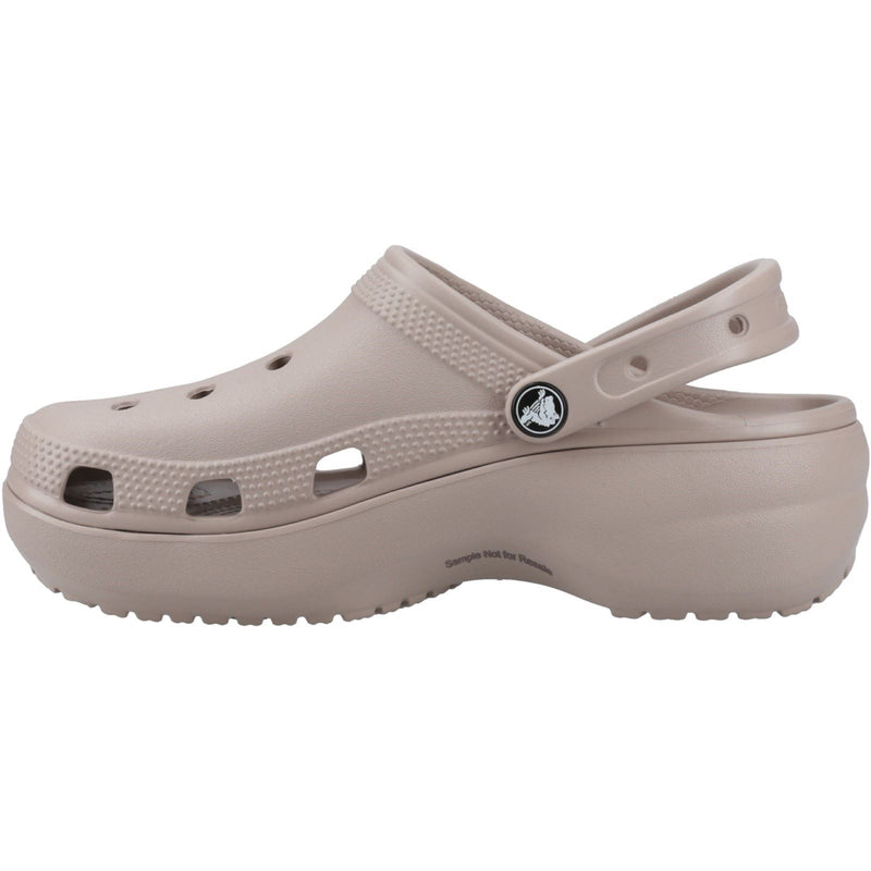 Crocs Classic Platform Clog Damen Taupe Clogs