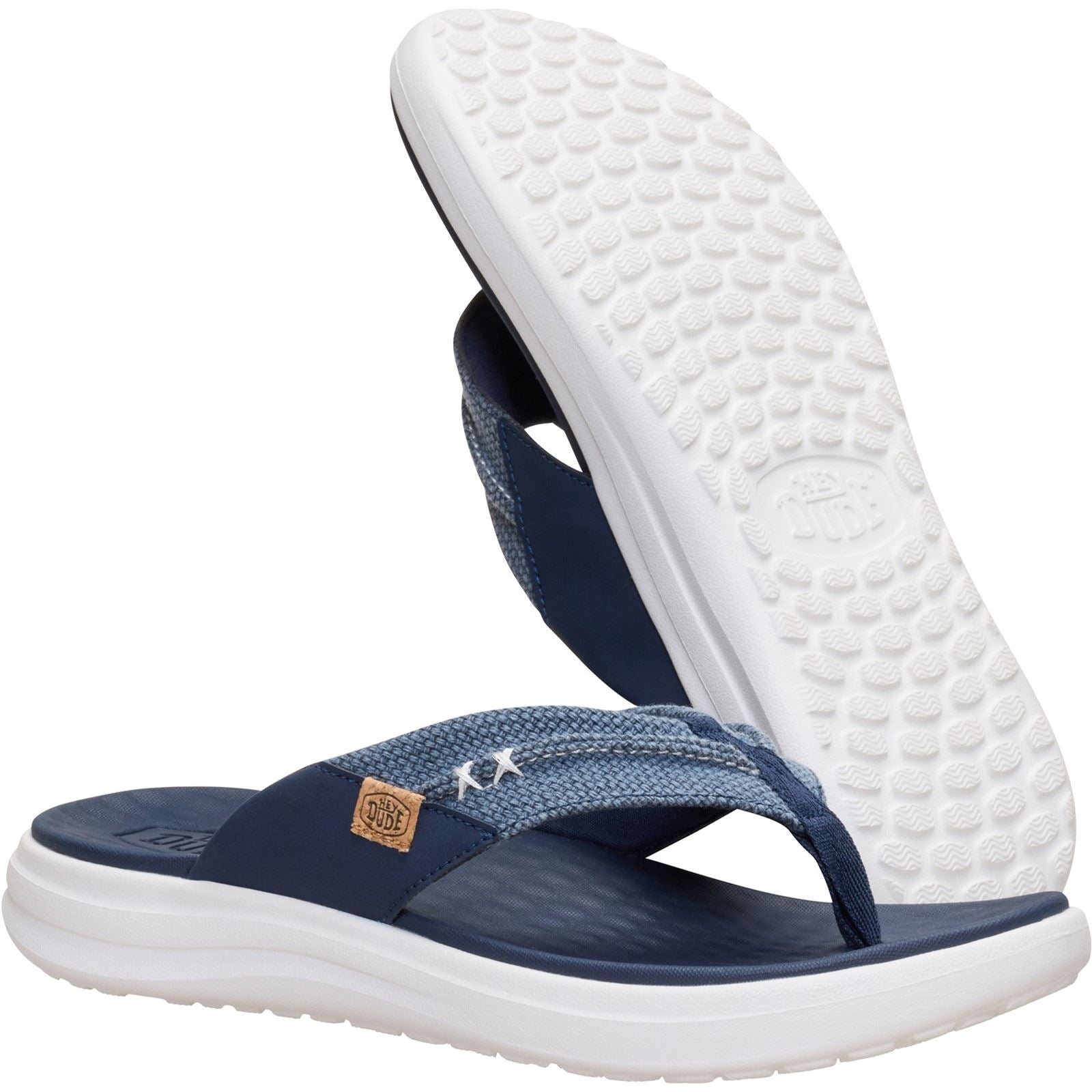 HEYDUDE Finn Flip Polyester Herren Marineblau Sandalen