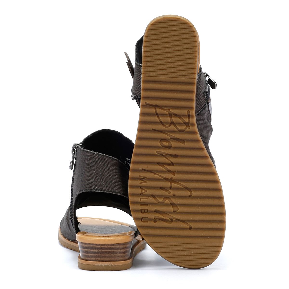 Blowfish Malibu Butterfly Denim Damen Sandalen Aus Schwarzem Denim
