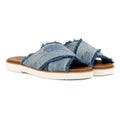 TOMS Mae Crossover Damen Sandalen In Blau Aus Denim