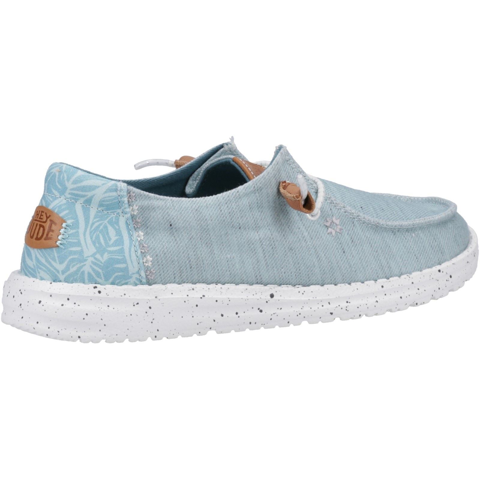 HEYDUDE Wendy Heathered Slub Tropical Damenblaue Mokassins