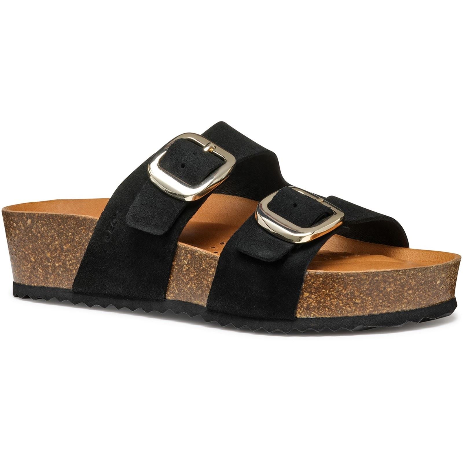 Geox D BRIONIA H Damen Keilabsatzschuhe Aus Schwarzem Leder