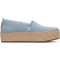 TOMS Valencia Hundert Prozent Baumwolle Damen Pastellblaue Espadrilles