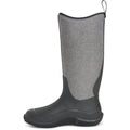 Muck Boots Hale Gummistiefel Schwarz Mit Flauschigem Hahnentrittmuster