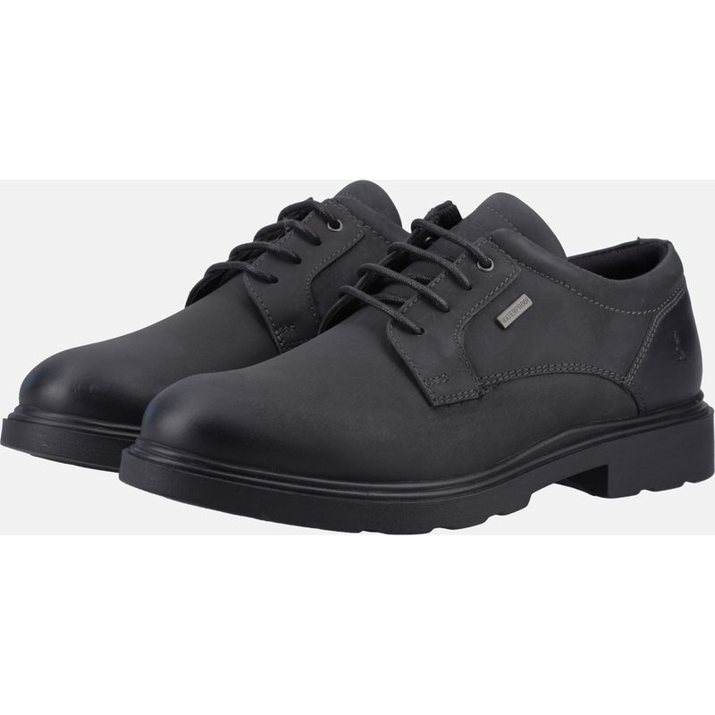 Hush Puppies Pearce Schwarze Farbe Herren-Schnürschuhe Aus Leder