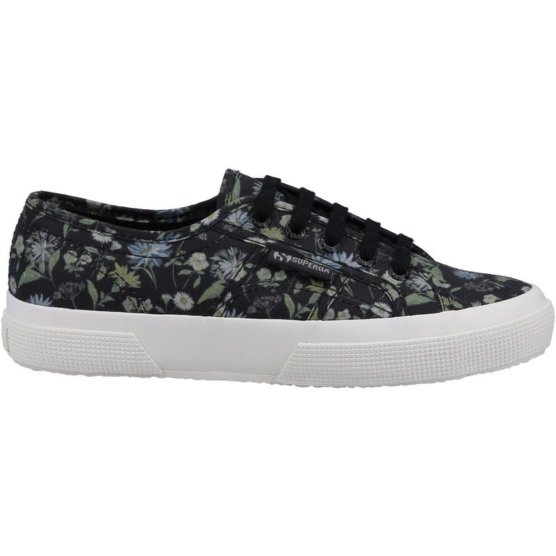 Superga 2750 Floral Print Dunkelgraue/Dunkelgraue Damensneaker Mit Blumenmuster