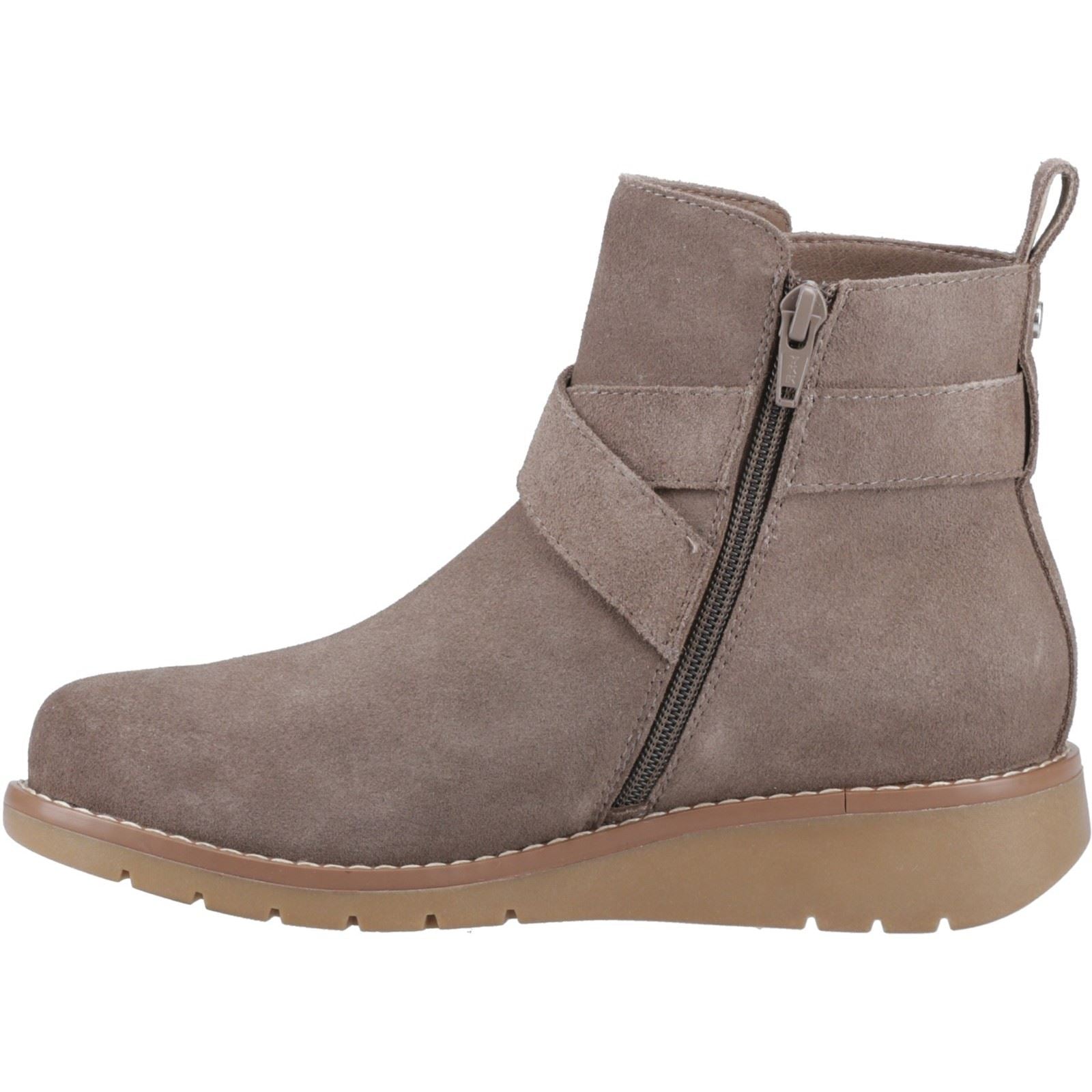 Hush Puppies Lyra Damen Wildleder Winter Stiefeletten in Taupe