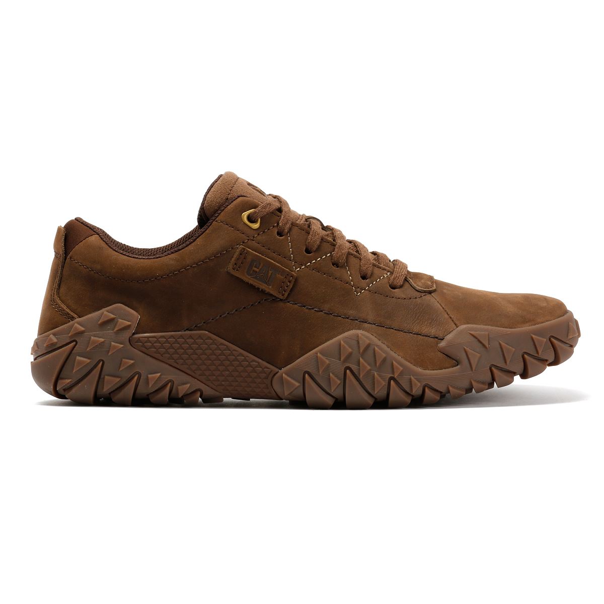 Caterpillar Gridlock Lo Tumbled Nubuckleder Herren Braune Schnürschuhe