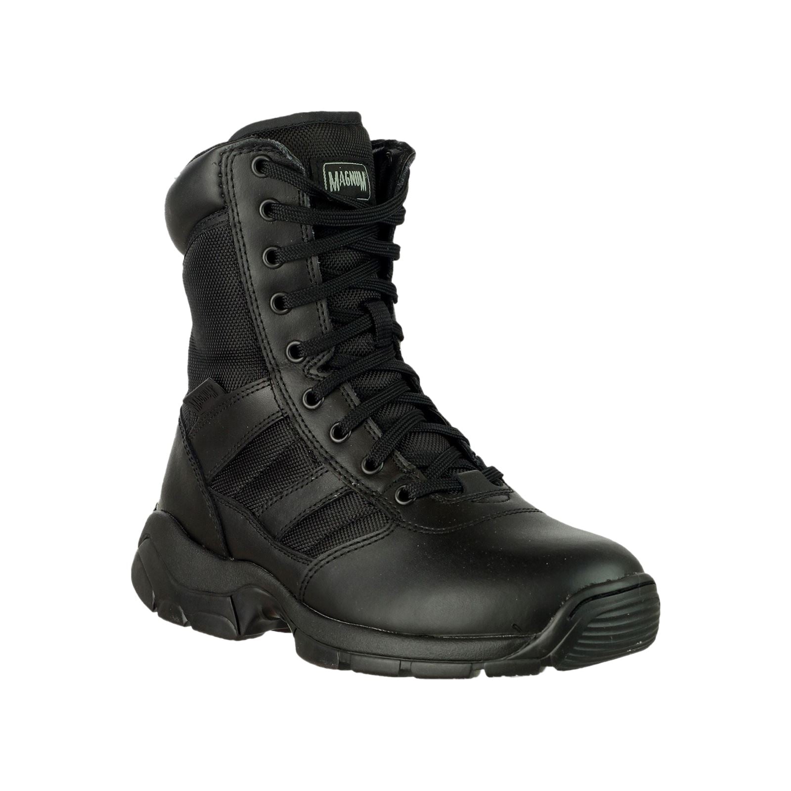 Magnum Panther 8.0 Seitenreißverschluss Leder/ Nylon Schwarze Farbe Sicherheitsstiefel