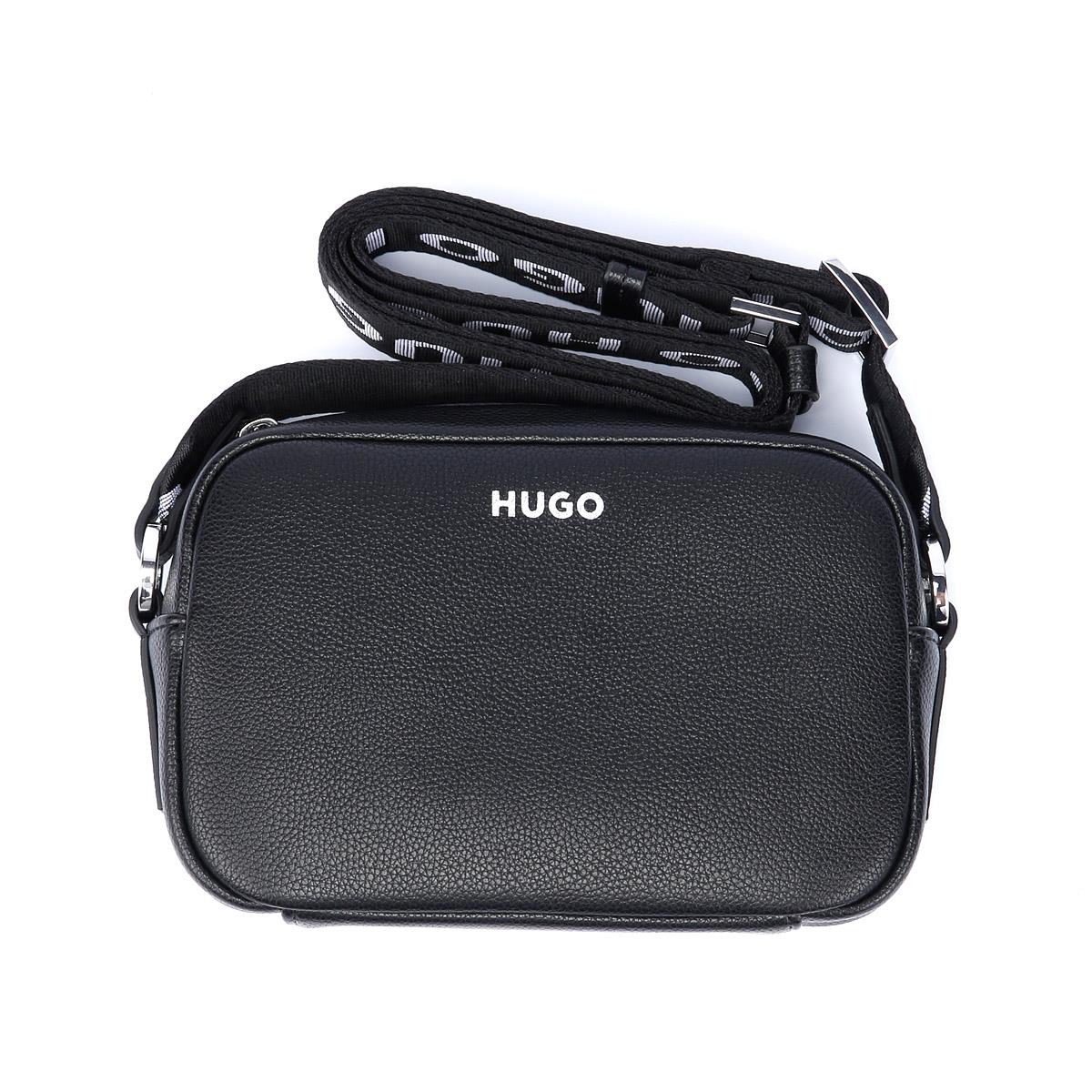 Hugo Bel Pvc Damentasche In Schwarz Mit Kreuzmuster