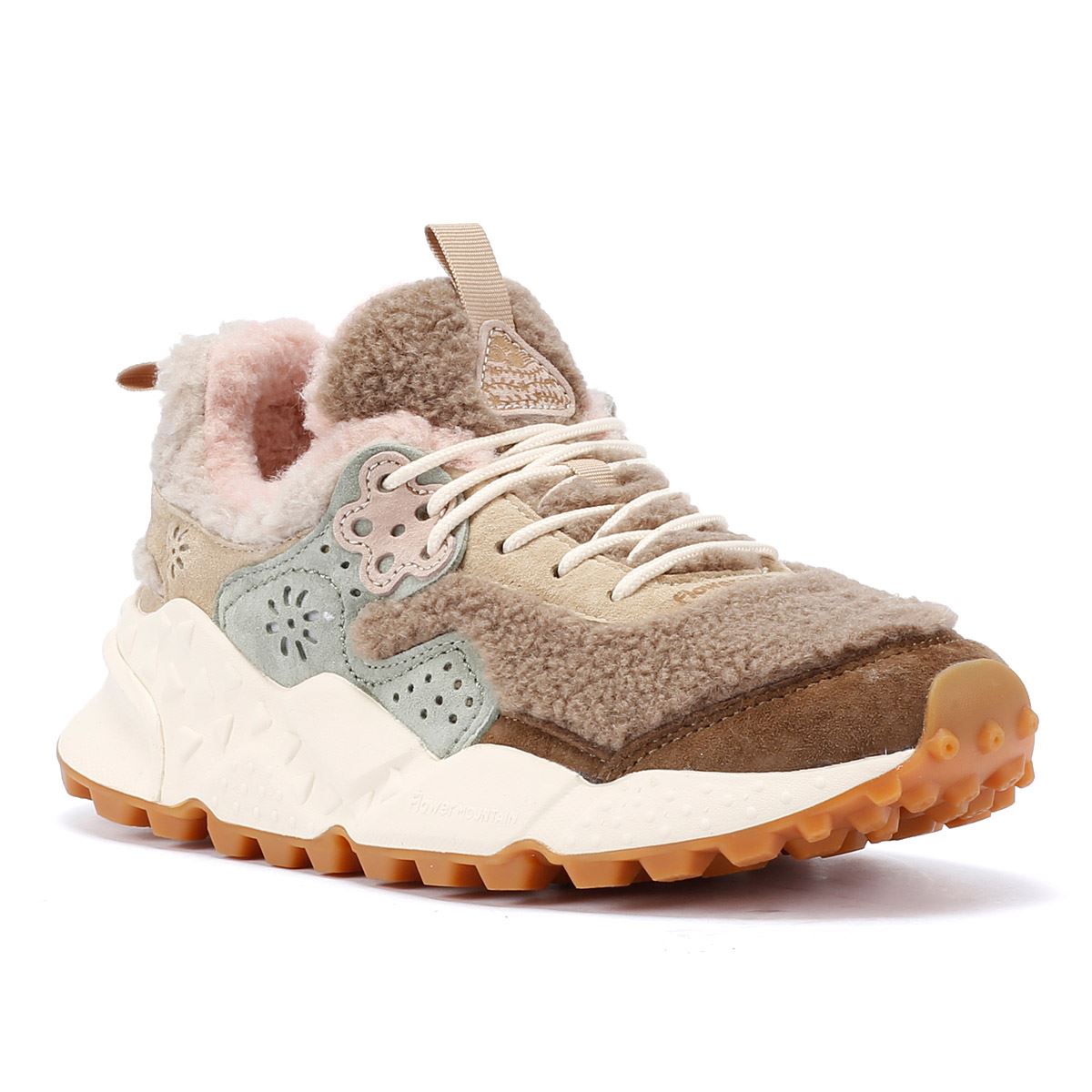 Flower Mountain Kotetsu Teddy Damen-Sneaker Aus Wollmischung In Beige