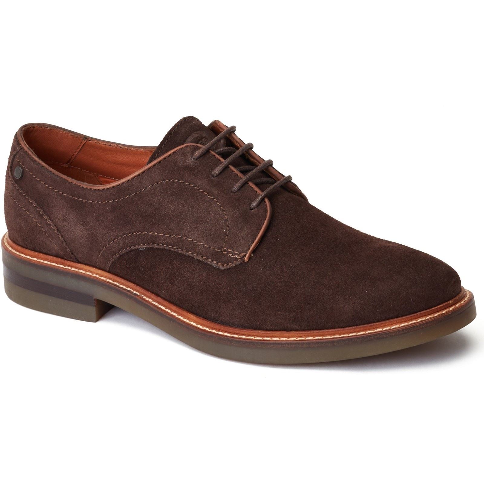 Base London Mawley Leder Herren Oxford Schuhe In Verbranntem Braun