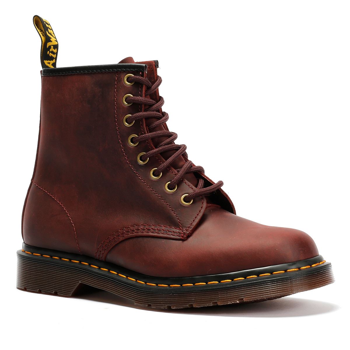 Dr. Martens 1460 Crazy Horse Lederrote Stiefel