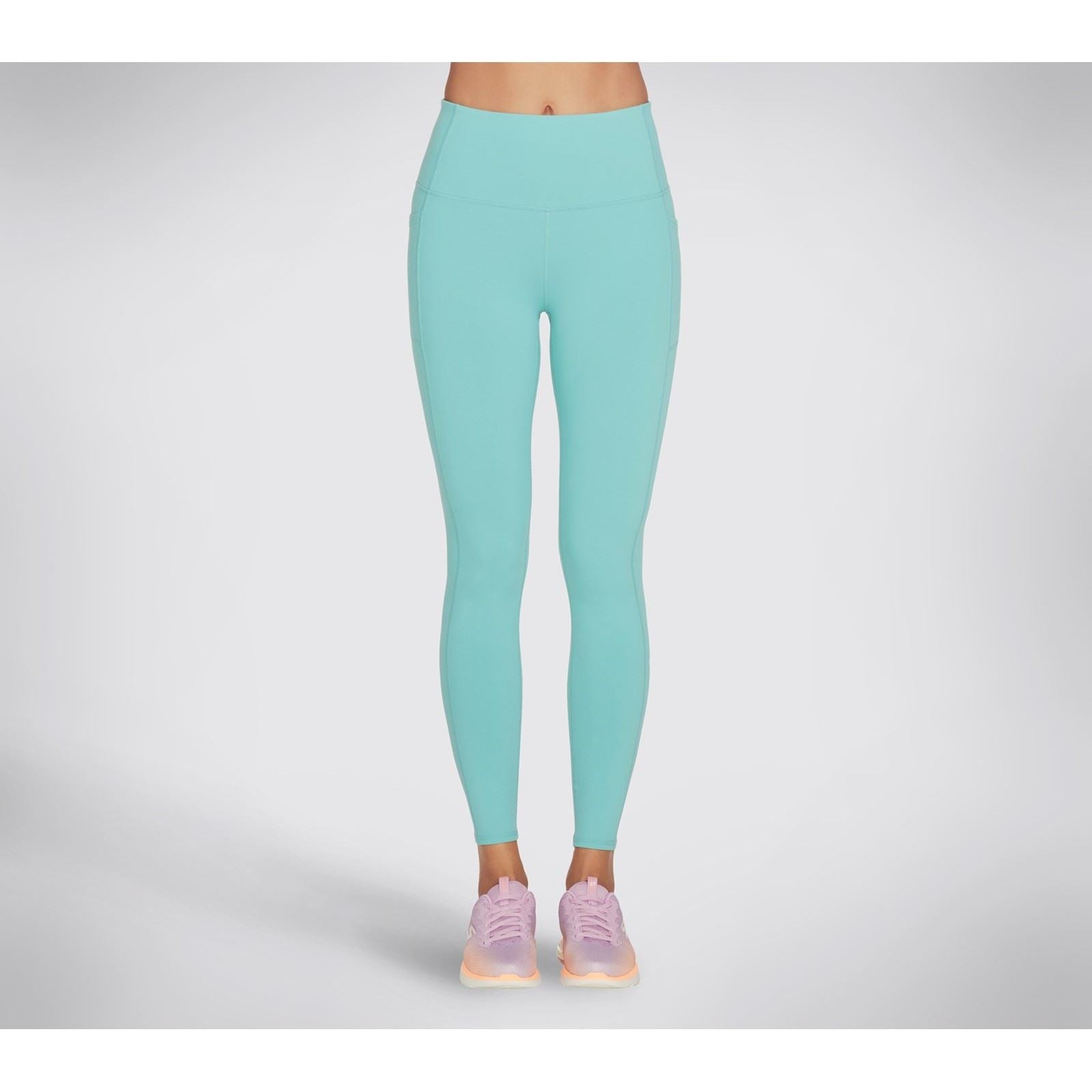 Skechers Performance GOWALK Wear High Waisted Nylon Damen Leichte Türkis Sportleggins