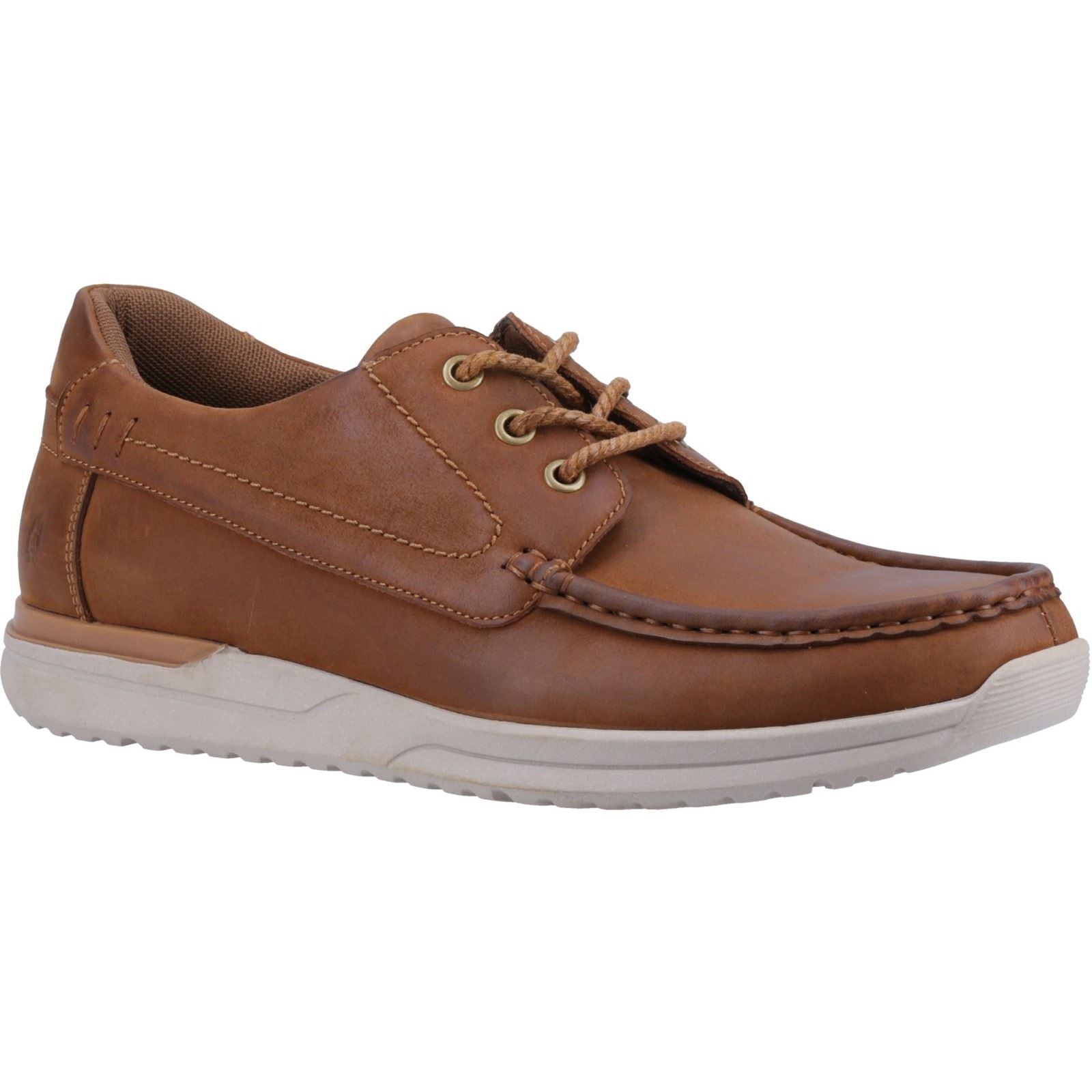 Hush Puppies Howard Leder-Herrenschuhe In Hellbraun Mit Schnürung