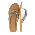 Tower London Metallic Bead Thong Damen Silber Sandalen