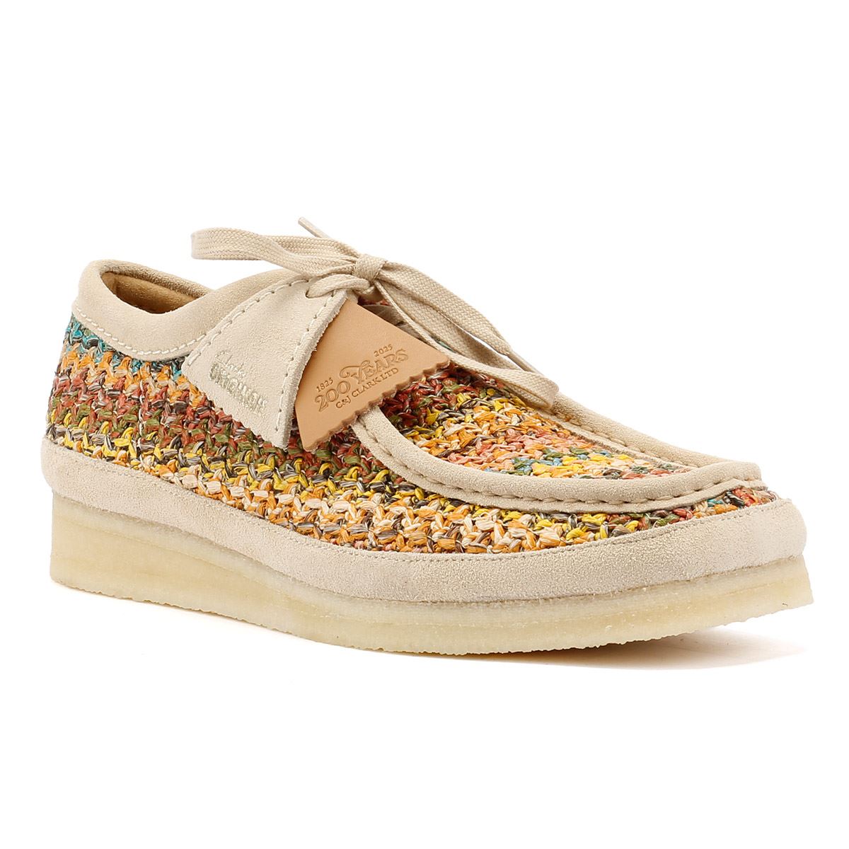 Clarks Originals Wallabee Raffia Herren Mehrfarbige Schnürschuhe