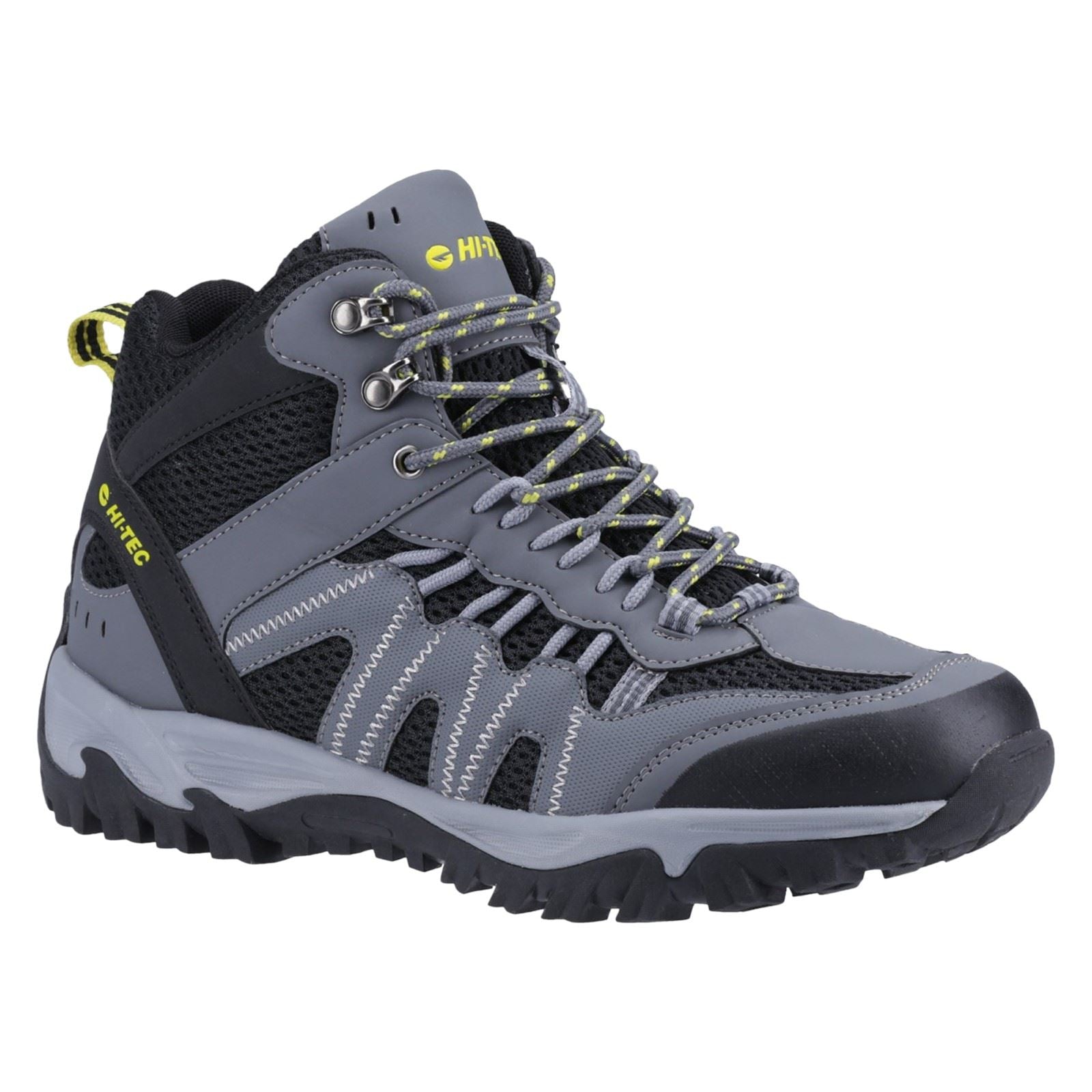 Hi-Tec Jaguar Mid Polyester Herren Wanderstiefel In Graphit/Schwarz/Citron