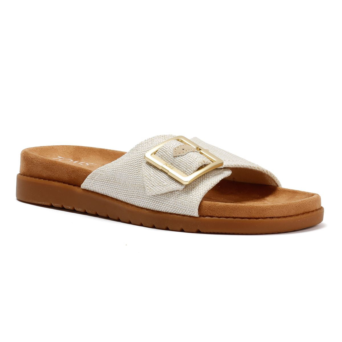 TOMS Marin Slide Textile Damen Weiße Sandalen