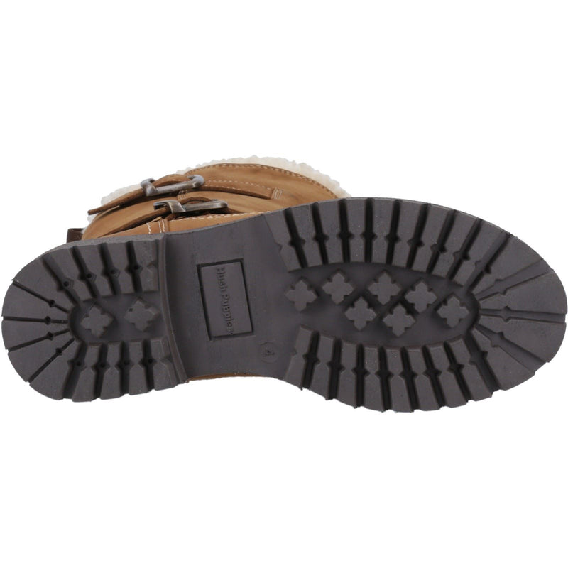 Hush Puppies Winnie Leder Damen Stiefeletten In Beige