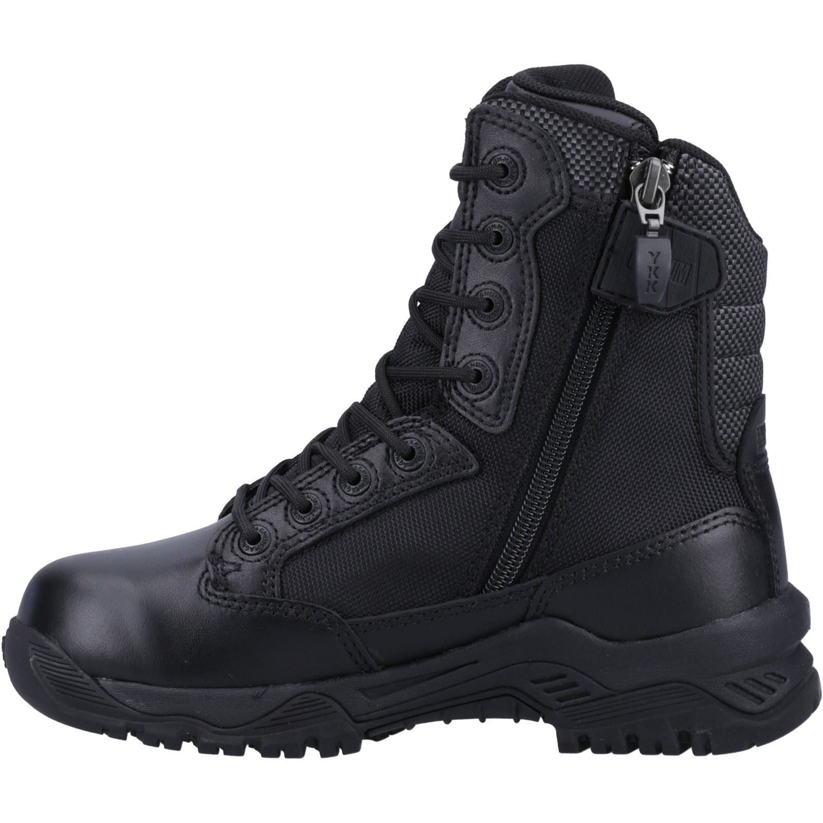 Magnum Strike Force Acht Punkt Null Wp Seitenreißverschluss Leder Schwarz Sicherheitsstiefel