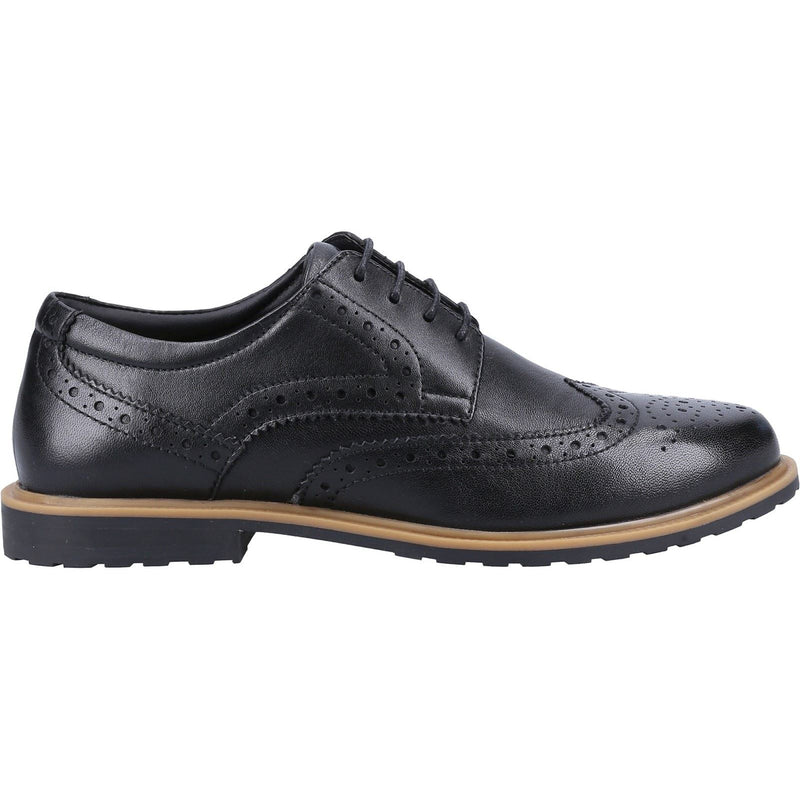Hush Puppies Verity Leder Damen Schwarze Brogues Schuhe