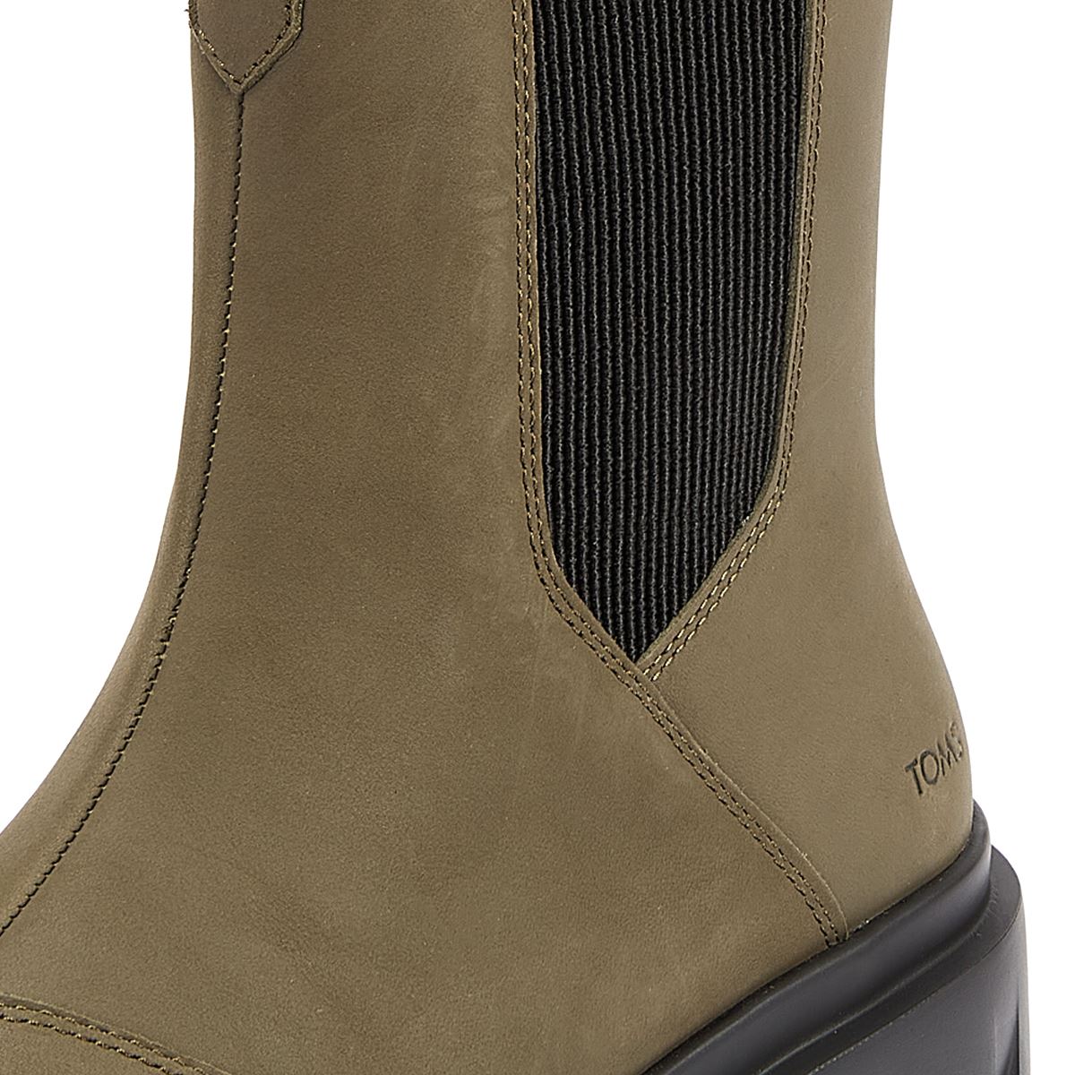 TOMS Rowan Leder Damen Olive Stiefel