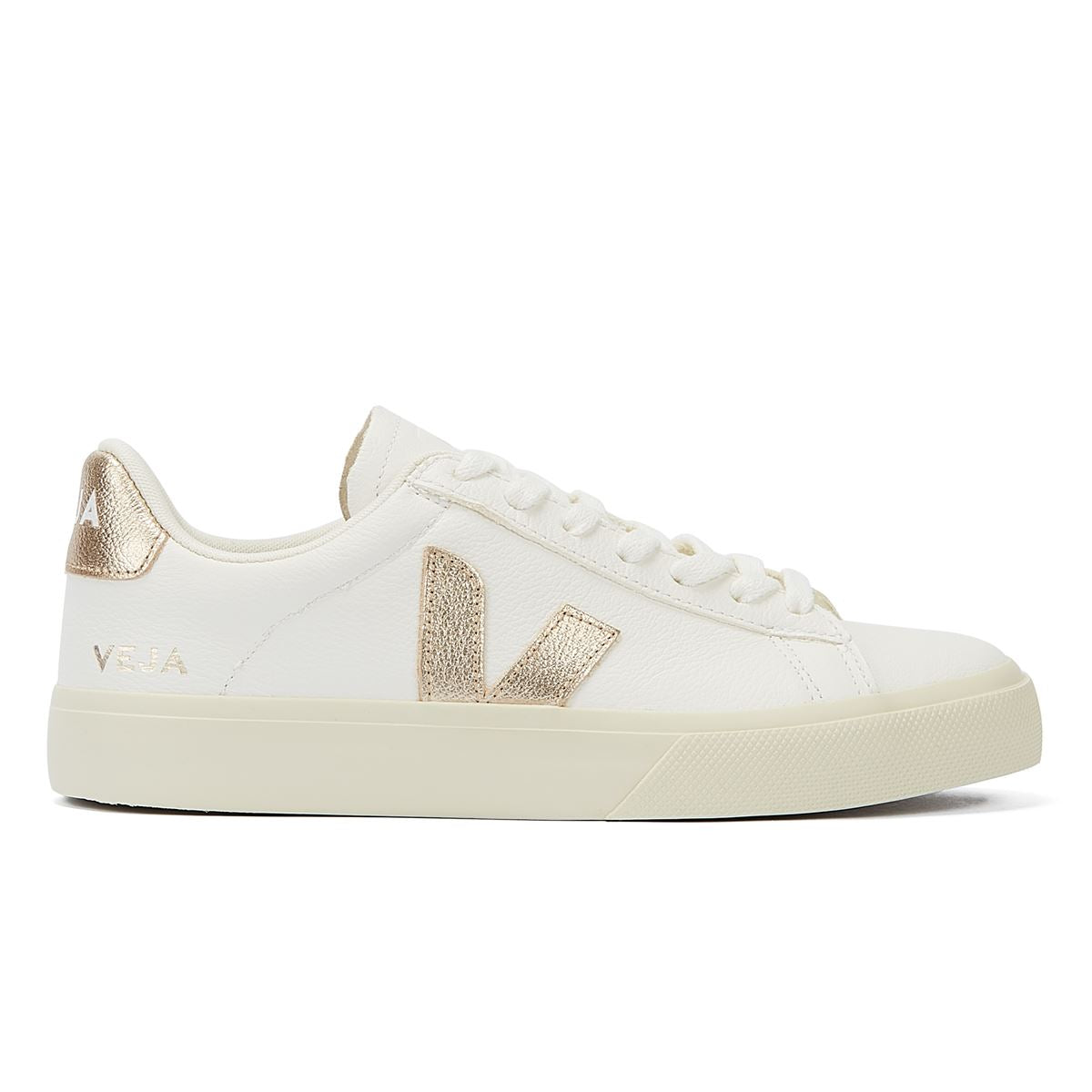 Veja Campo Platine Damen Sneaker Weiß/Gold