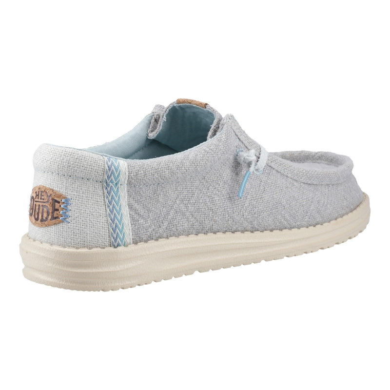 HEYDUDE Wally Jute Herren Mokassinschuhe Aus Jutegewebe In Cloud Blau/Dawn Blau