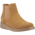 Hush Puppies Leonie Damen Wildleder Flache Chelsea Stiefel in Tan